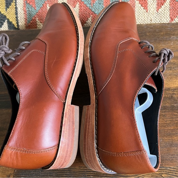 Nisolo “Everyday Oxford” Brown Waterproof Leather Shoes US9 Display Model main image 7